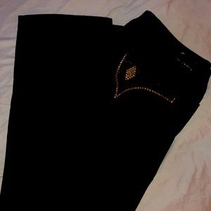 Robins jeans black and Gold great condition